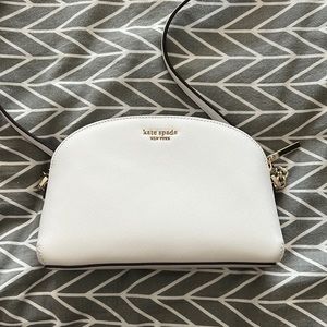 Kate spade purse white with gold decals